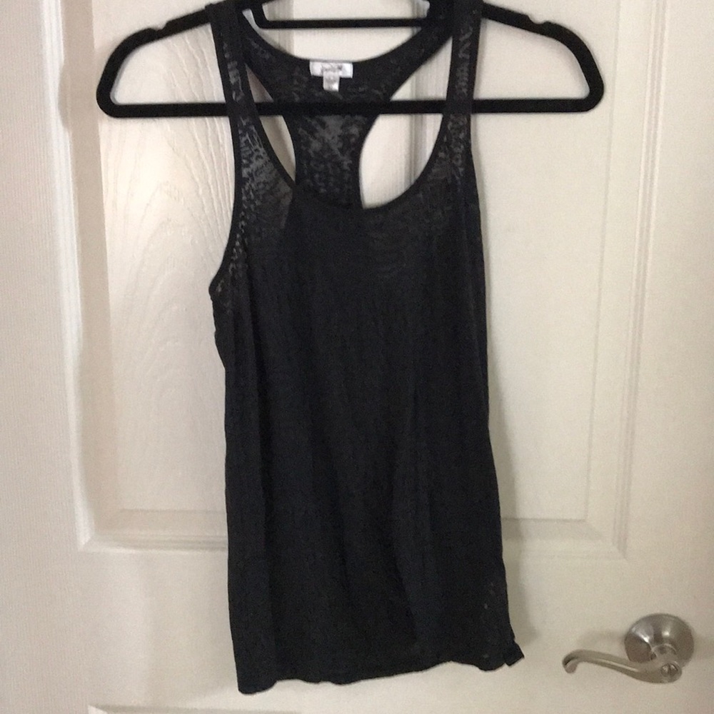 Black tank top